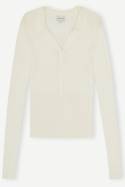 Herskind - Polo strik - Off White - Finn