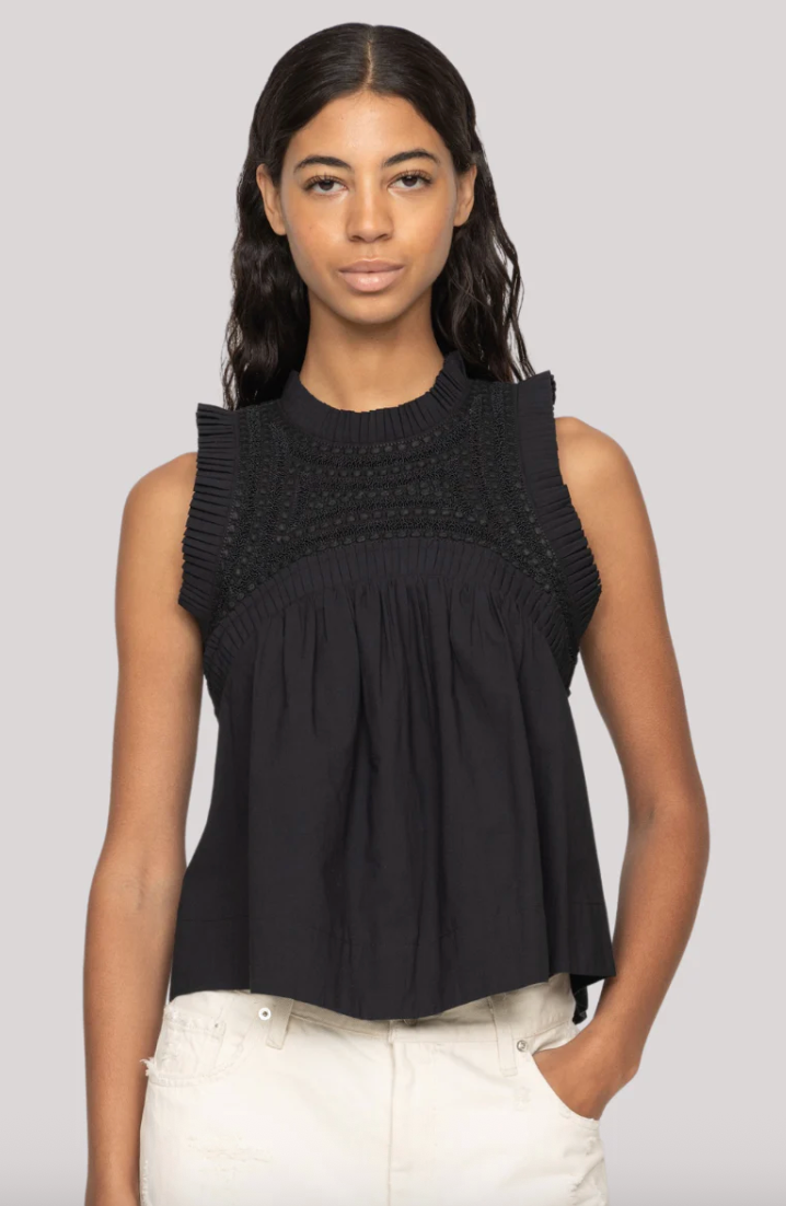 Sea New York - Top - Black - Larissa Embroidery