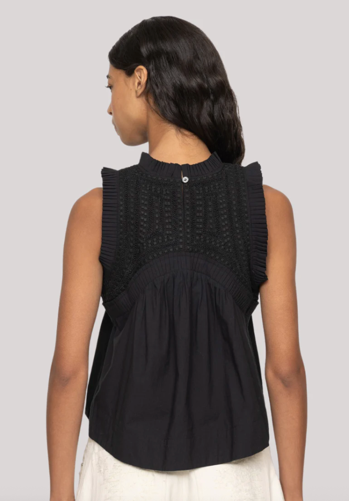 Sea New York - Top - Black - Larissa Embroidery