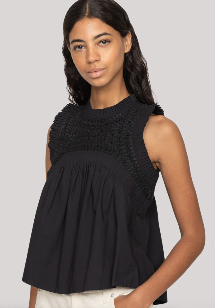 Sea New York - Top - Black - Larissa Embroidery