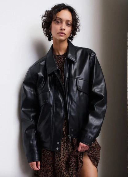 Lala Berlin - Læderjakke - Black - Julien - Stilkompagniet.dk