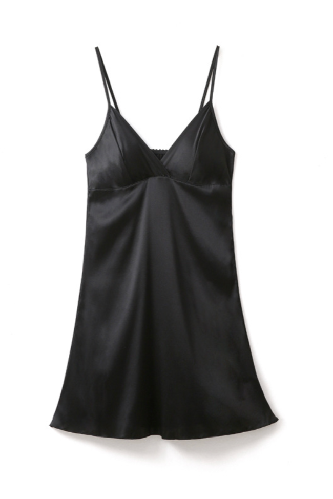 The Collection - Silke kjole - Black - Lia