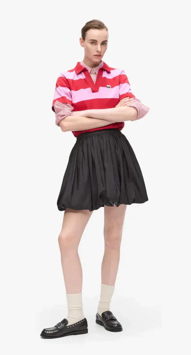 Karl Lagerfeld - Nederdel - Sort - Taffeta skirt - Stilkompagniet.dk