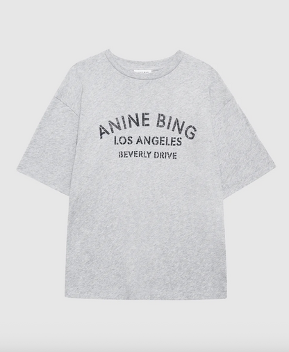 Anine Bing - Tshirt - Grey Melange - Cohen - Stilkompagniet.dk