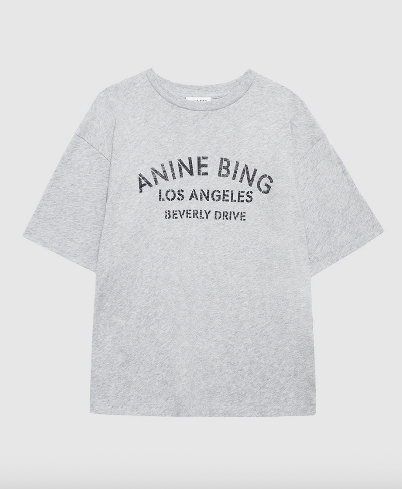 Anine Bing - Tshirt - Grey Melange - Cohen