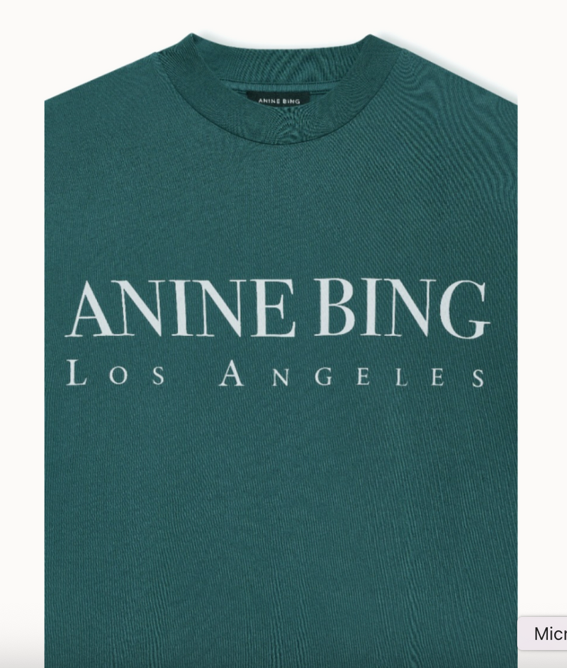 Anine Bing - T-shirt - Dark Teal/Green - Ashton
