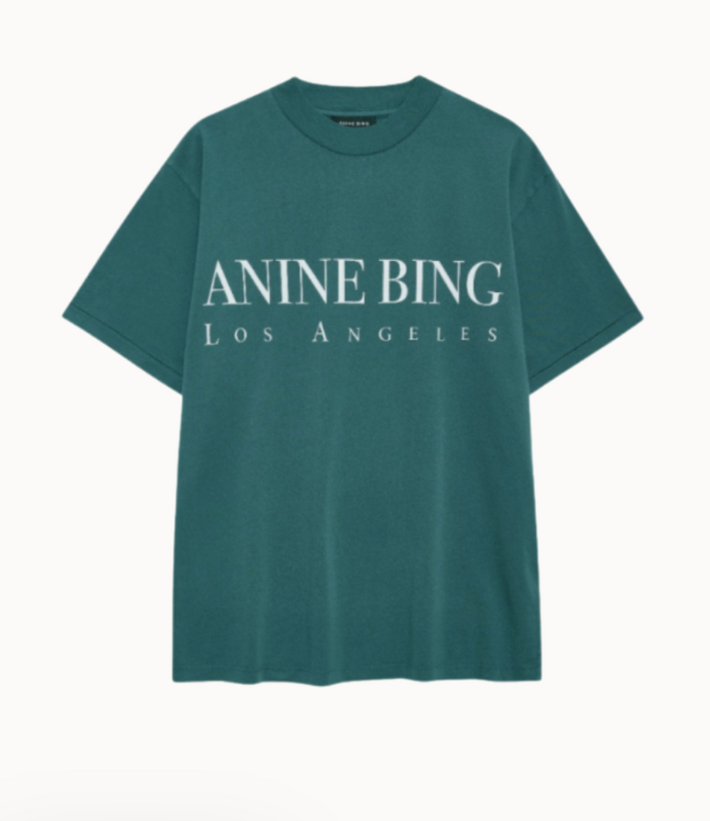 Anine Bing - T-shirt - Dark Teal/Green - Ashton