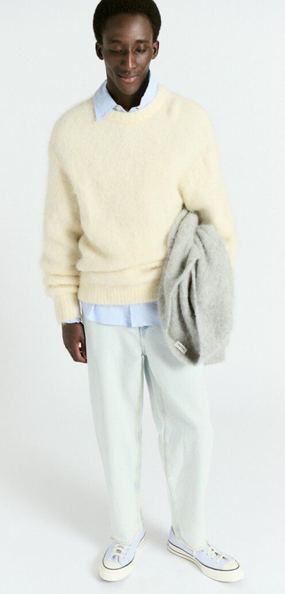 American Vintage - Strik - Ecru - Niby - Stilkompagniet.dk