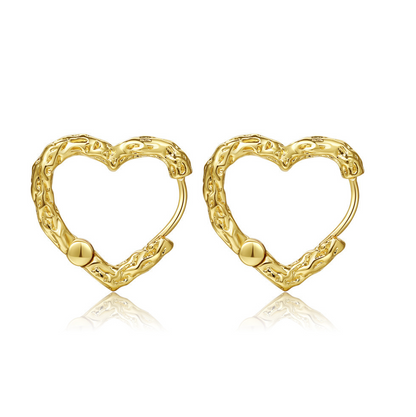 Andcopenhagen - Øreringe - 18 karat forgyldt 925 sterlingsølv - Liza Heart Hoops