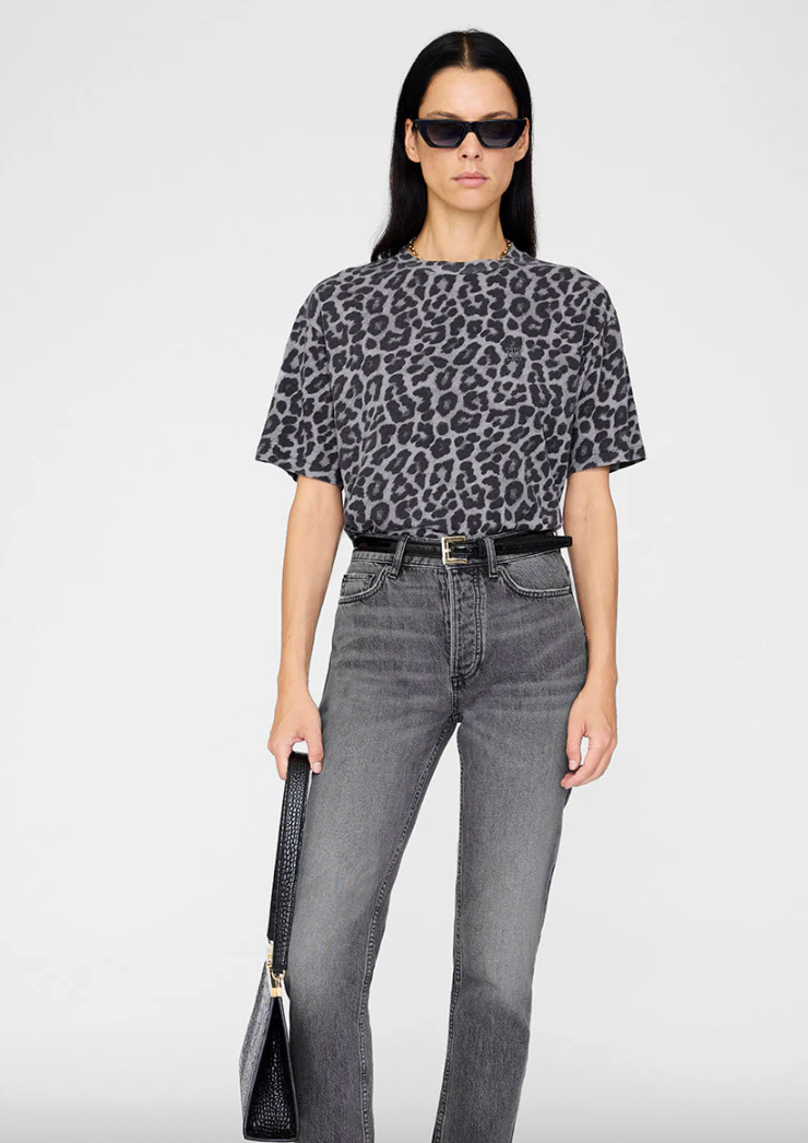 Anine Bing - Tshirt - Grey Leopard - Cohen