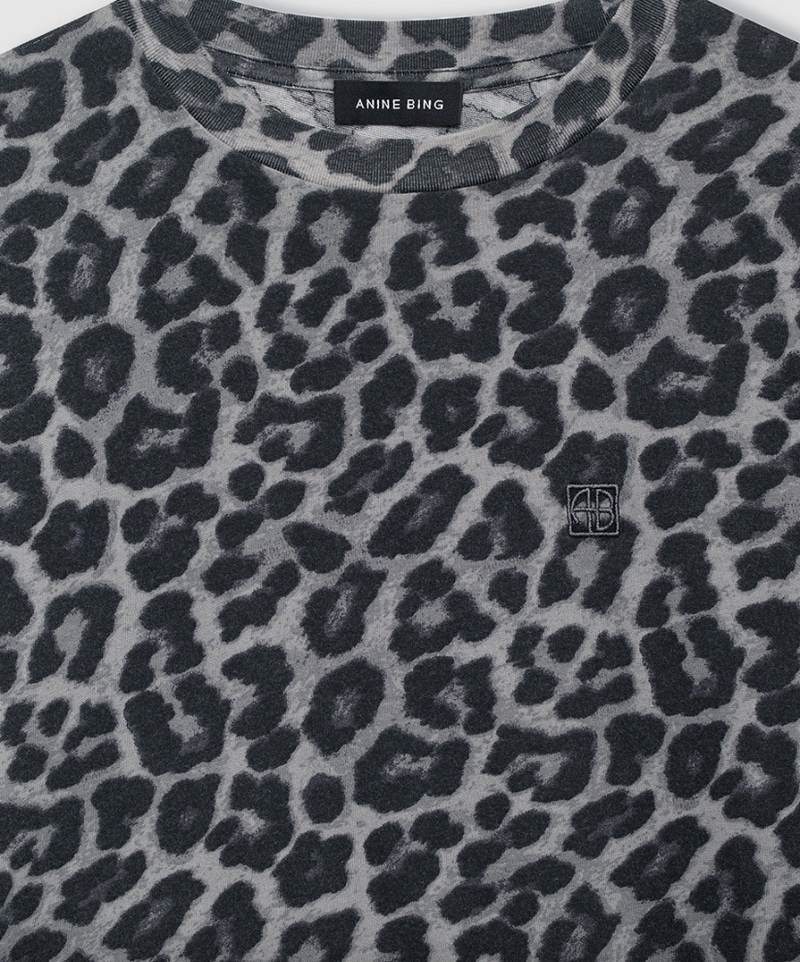 Anine Bing - Tshirt - Grey Leopard - Cohen