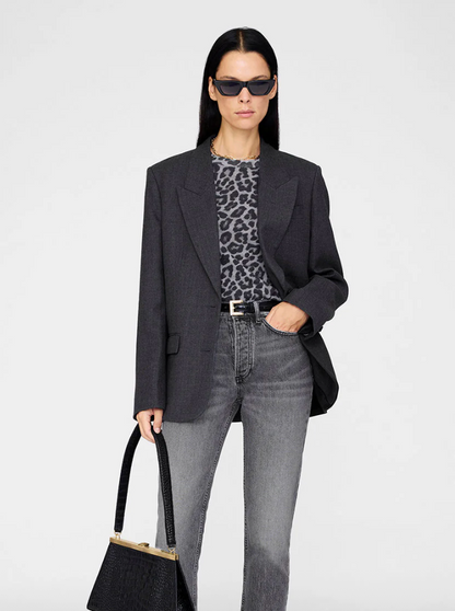 Anine Bing - Tshirt - Grey Leopard - Cohen