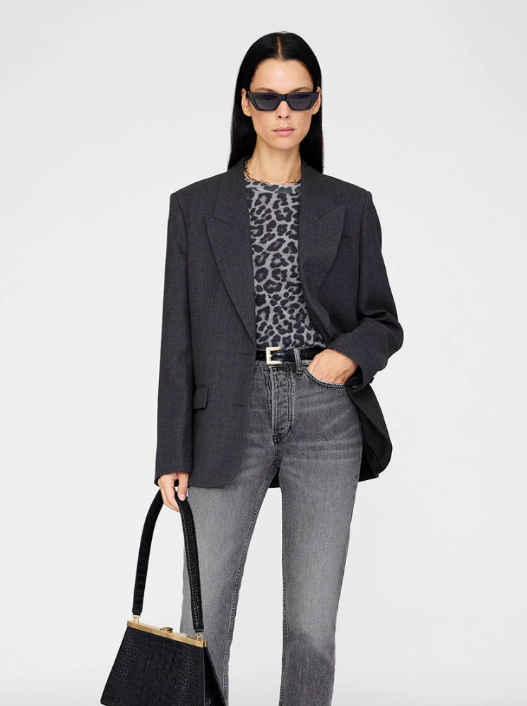 Anine Bing - Tshirt - Grey Leopard - Cohen