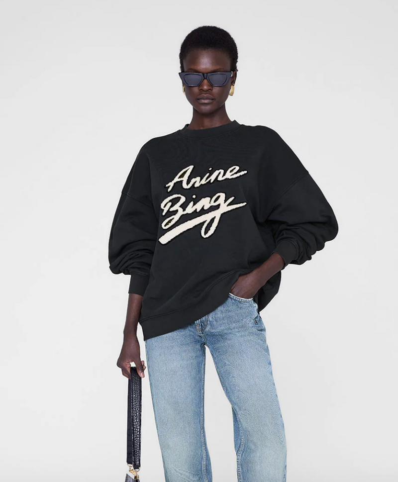 Anine Bing - Sweatshirt - Black - Miles Chenille