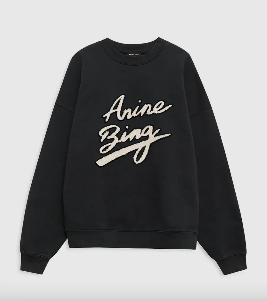 Anine Bing - Sweatshirt - Black - Miles Chenille