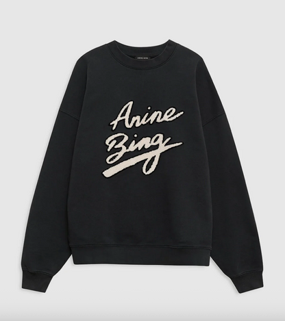 Anine Bing - Sweatshirt - Black - Miles Chenille