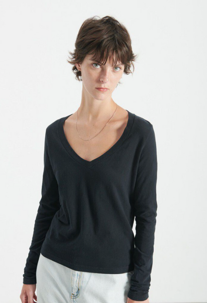 American Vintage - Bluse - Noir/Black - Gamipy V-Neck