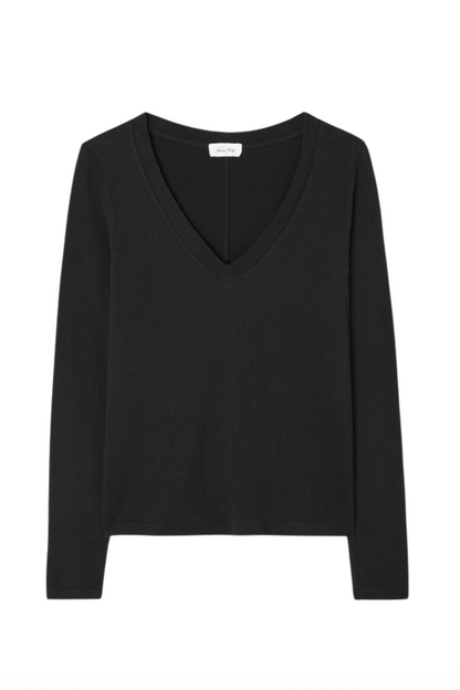 American Vintage - Bluse - Noir/Black - Gamipy V-Neck