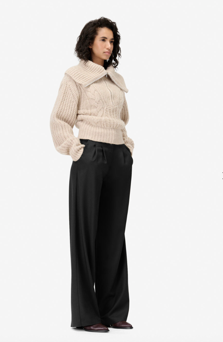 Iro - Bukser - Black Wool - Costane