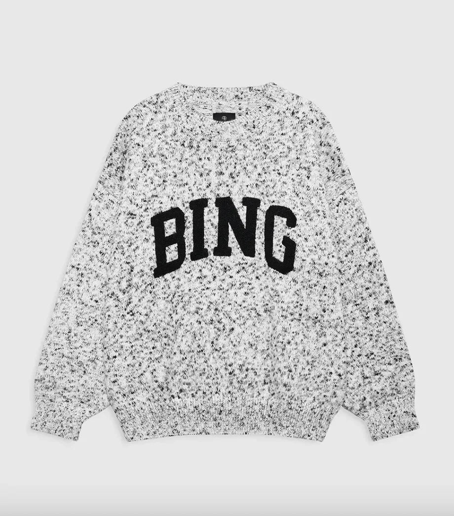 Anine Bing - Strik - Marled white - Sydney - Stilkompagniet.dk