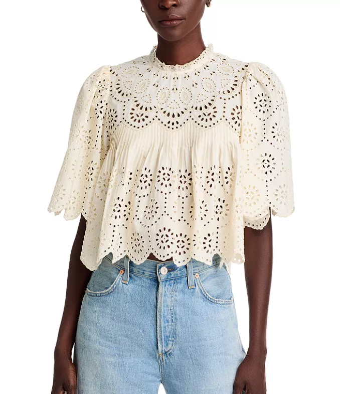 Sea Newyork Lainey Embroidery S/SLV Top (D1) Cream