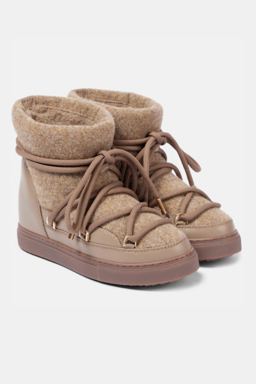 INUIKII - Vinterstøvle - Felt wedge  - Brown