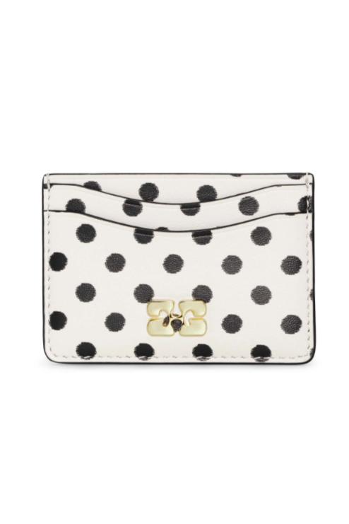 Ganni - Card Holder Bou - Dots - Egret