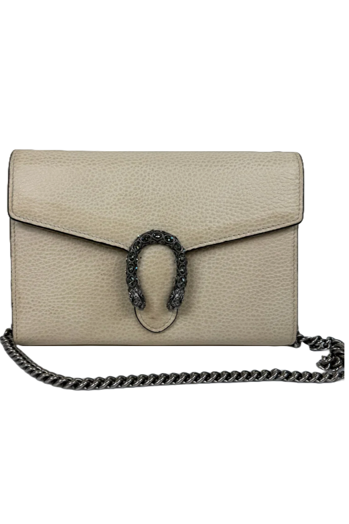 Gucci - Dionysus GG supreme chain wallet - Creme - Secondhand