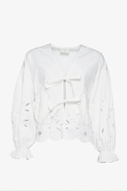 Bomuldsskjorte - Hvid - Maibritt organic cotton - Sissel Edelbo sss - Stilkompagniet.dk