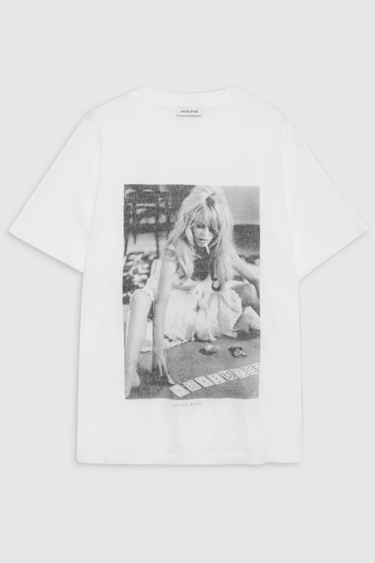 Anine Bing - T-shirt - LILI TEE AB X DK X BRIGITTE BARDOT - Ivory