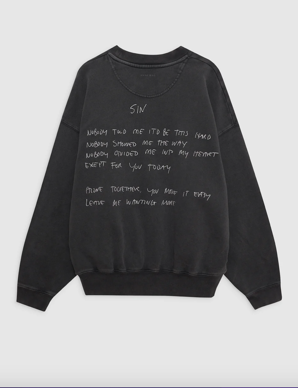 Anine Bing - Sweatshirt - Washed Black - Lyrics