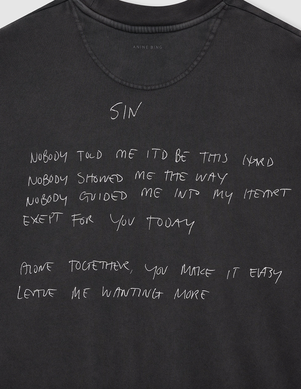 Anine Bing - Sweatshirt - Washed Black - Lyrics