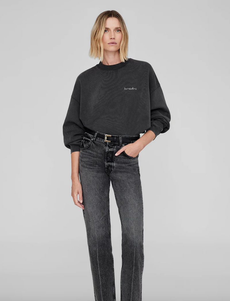 Anine Bing - Sweatshirt - Washed Black - Lyrics