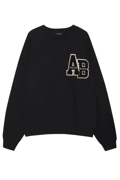 Anine Bing - Sweatshirt - Black - Miles Letterman - Stilkompagniet.dk