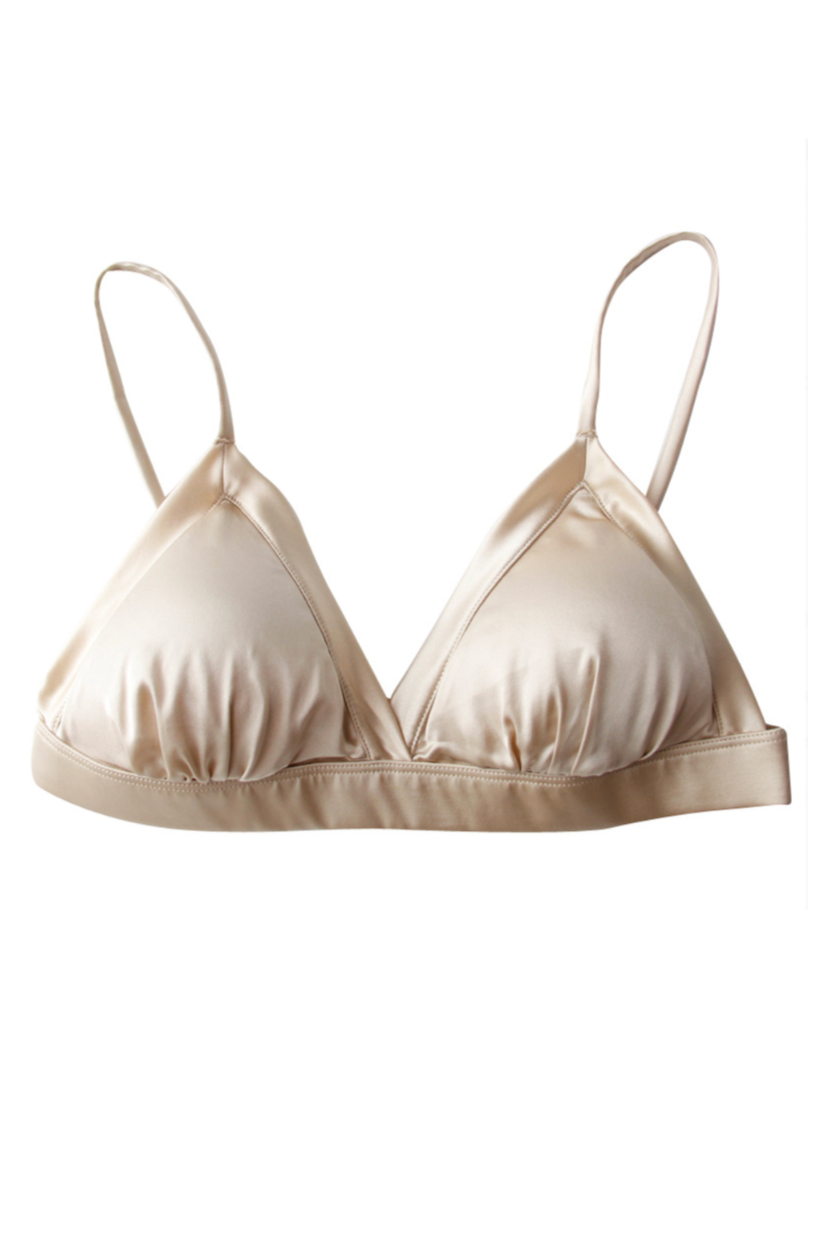 The Collection - Bh - 100% Mulberry silk - Champaign - Lisa ( BEMÆRK str m/l er i preorder til uge 21)