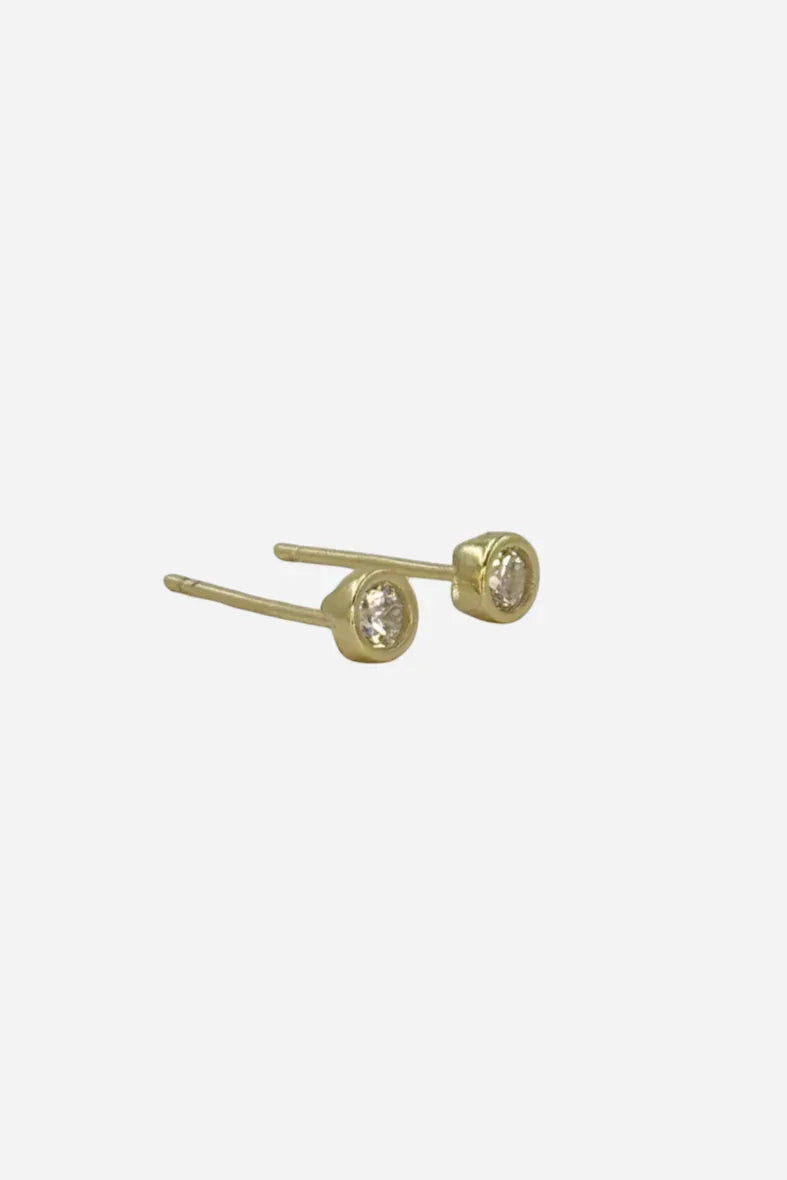 Andcopenhagen Jewelry - Øreringe studs - 18 karat guldbelagt 925 sterlingsølv - Funk zirkon stud