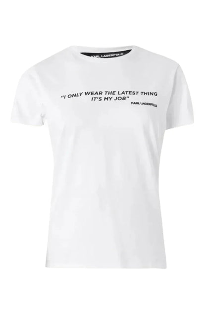 Karl Lagerfeld - Statement T-shirt - Hvid - Quote - Stilkompagniet.dk