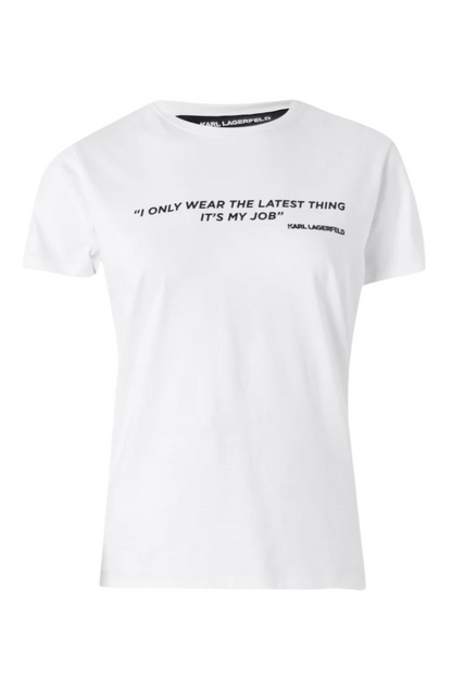 Karl Lagerfeld - Statement T-shirt - Hvid - Quote