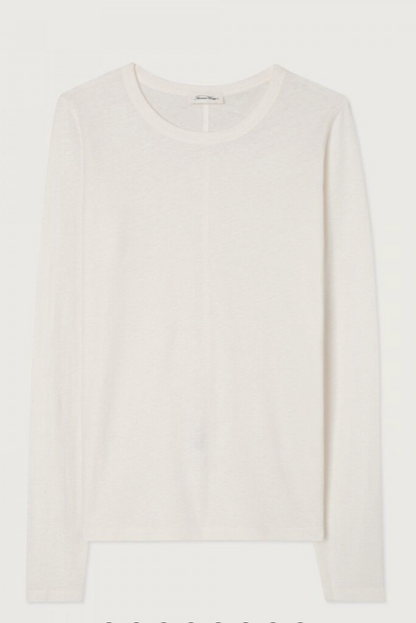 American Vintage - Langærmet t-shirt - Blanc White - Gamipy