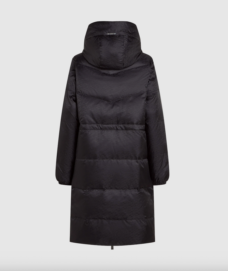 Karl Lagerfeld - Vinterjakke - Black/Nougat - Reversible long logo down coat