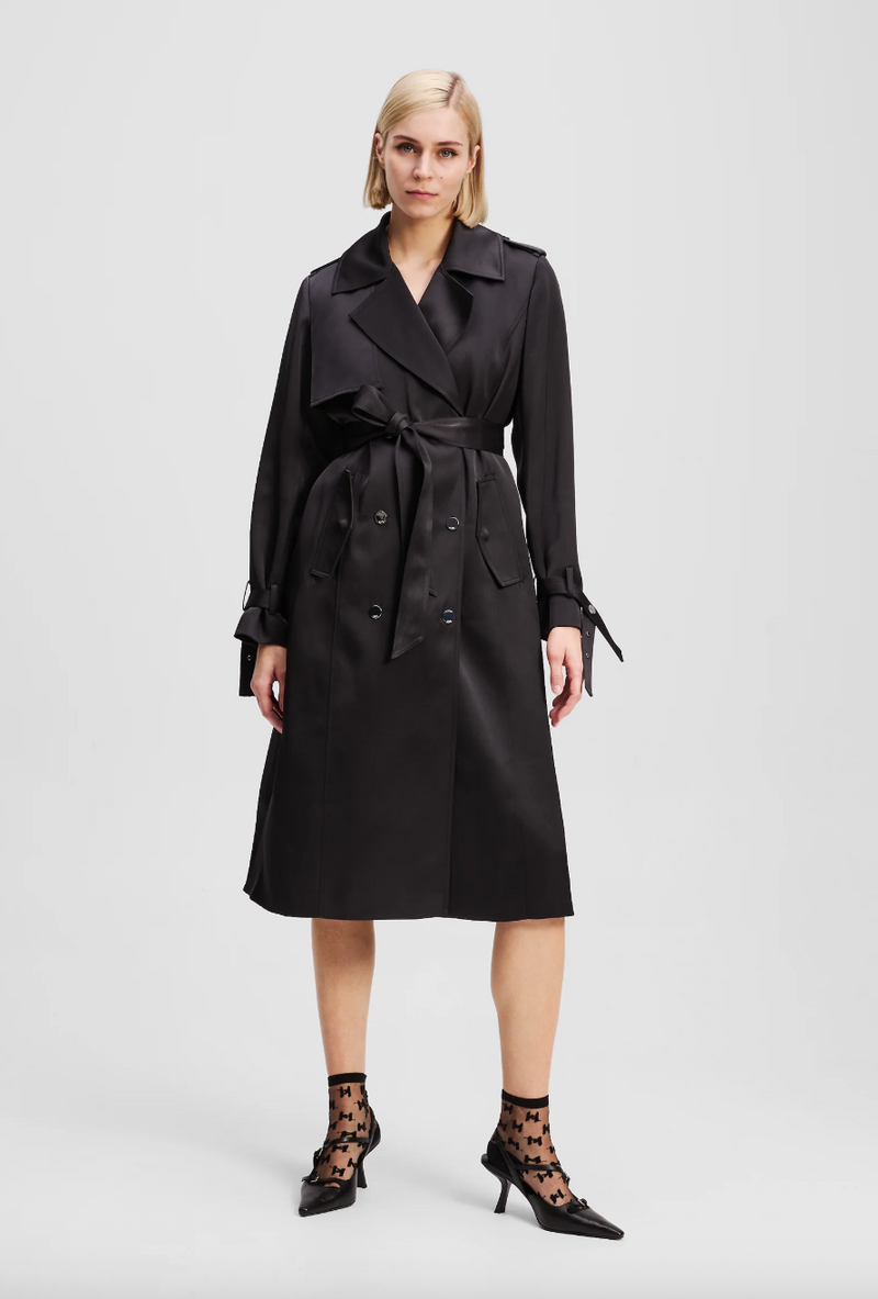 Karl Lagerfeld - Trenchcoat - Black - Fluid