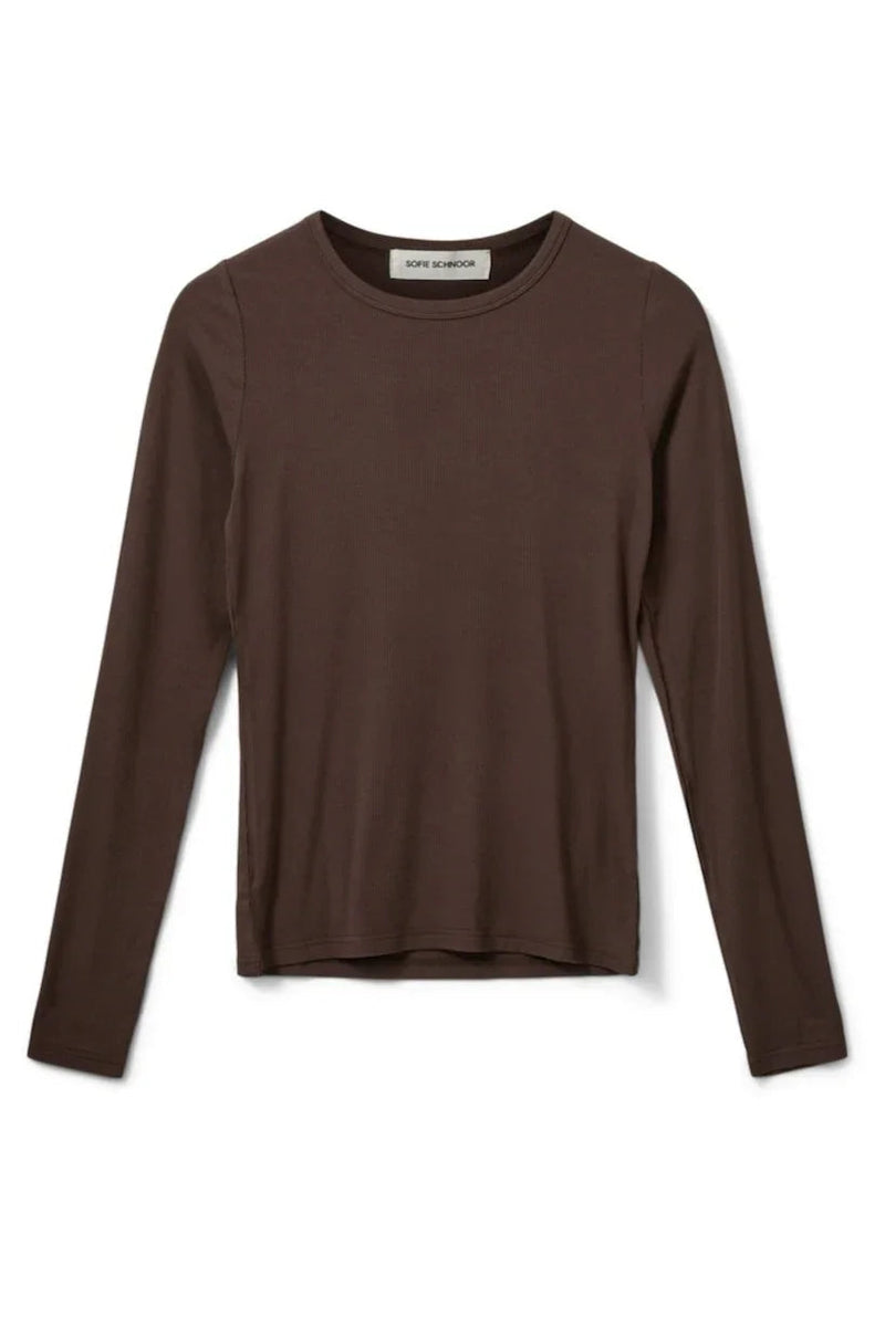 Sofie Schnoor - Langærmet viskose bluse - Brown - Petricia - Stilkompagniet.dk