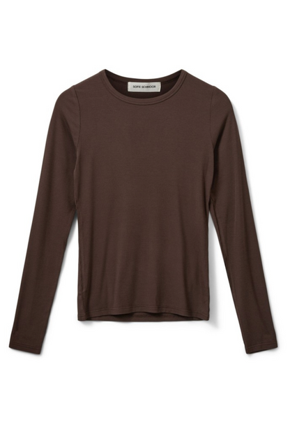 Sofie Schnoor - Langærmet viskose bluse - Brown - Petricia