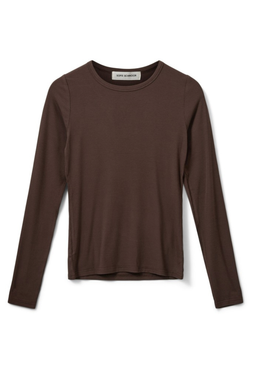 Sofie Schnoor - Langærmet viskose bluse - Brown - Petricia