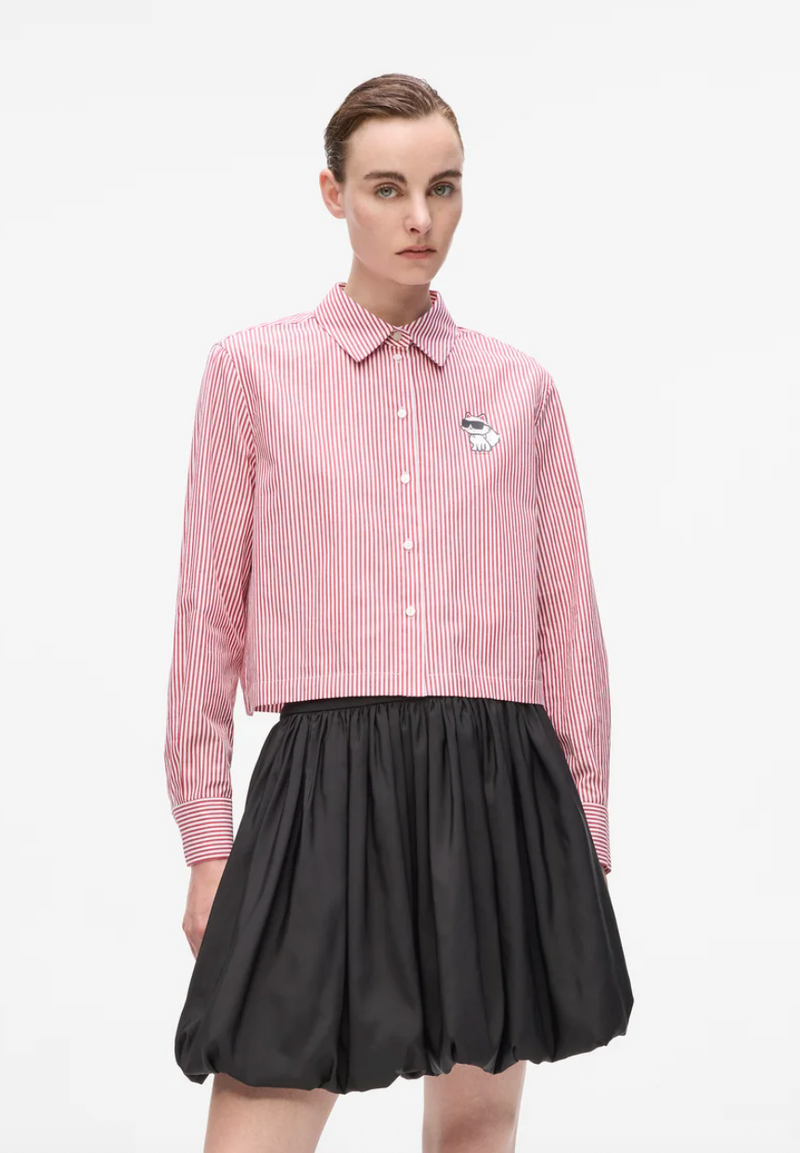 Karl Lagerfeld - Skjorte - Sage White stripes - Choupette Cropped