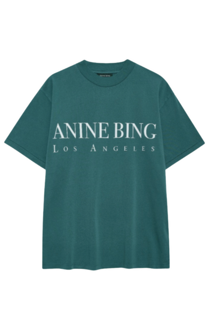 Anine Bing - T-shirt - Dark Teal/Green - Ashton