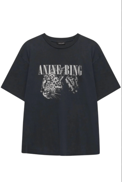 Anine Bing - Tshirt - Washed Black - Cohen