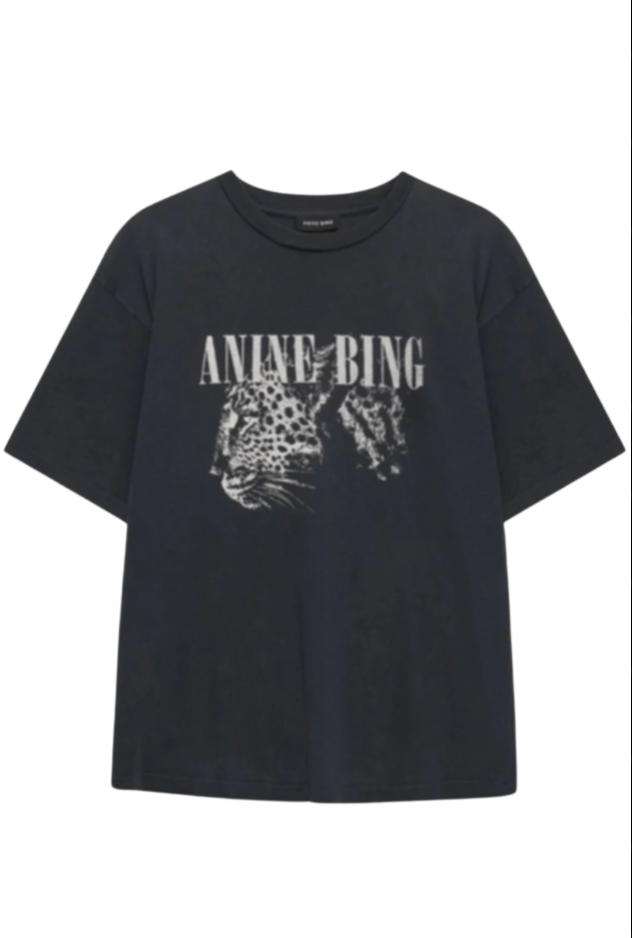 Anine Bing - Tshirt - Washed Black - Cohen