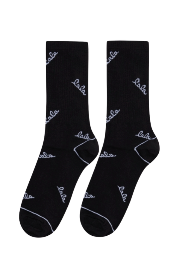 LALA BERLIN - Strømper - Black/White - Sanira Cotton Blend sss