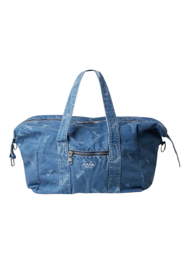 Lala Berlin - Taske - Washed denim - Big bag Muriel logo - Stilkompagniet.dk